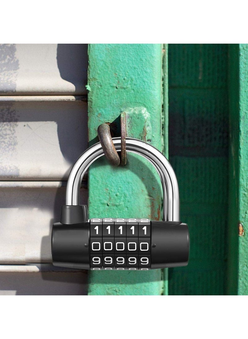 Generic 5 Digit Combination Padlock Security Padlock Safety Lock Luggage Travel Lock for Toolbox Closet Gym Locker Bicycle Luggage Cabinet Outdoor  - Image 4