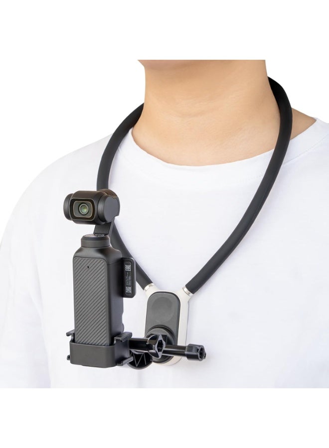 ZOVO Pocket 3 Magnetic Neck Mount for DJI OSMO Pocket 3,Chest Mount POV/Vlog Video Selfie Stand Hand Free Neck Holder for GoPro Hero12/11/10/9,Camera Accessory - Image 1
