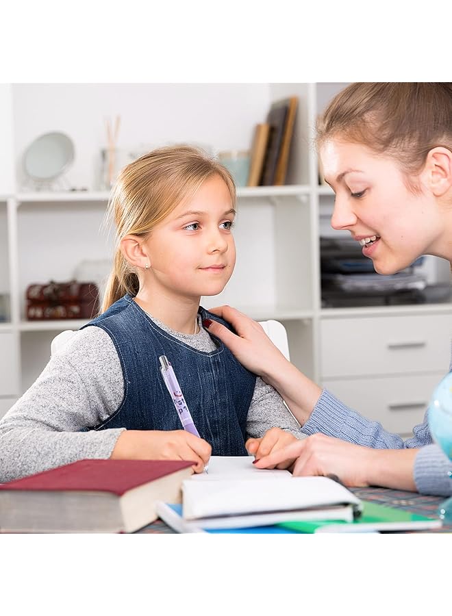 erorex 12Pcs Pens Gel Pens Retractable Pens Fine Point Smooth Writing Pens 0.5 Black Soft Grip Quick Dry Ink Aesthetic Office School Supplies Stationary For Teens Women 6 Style - Image 5