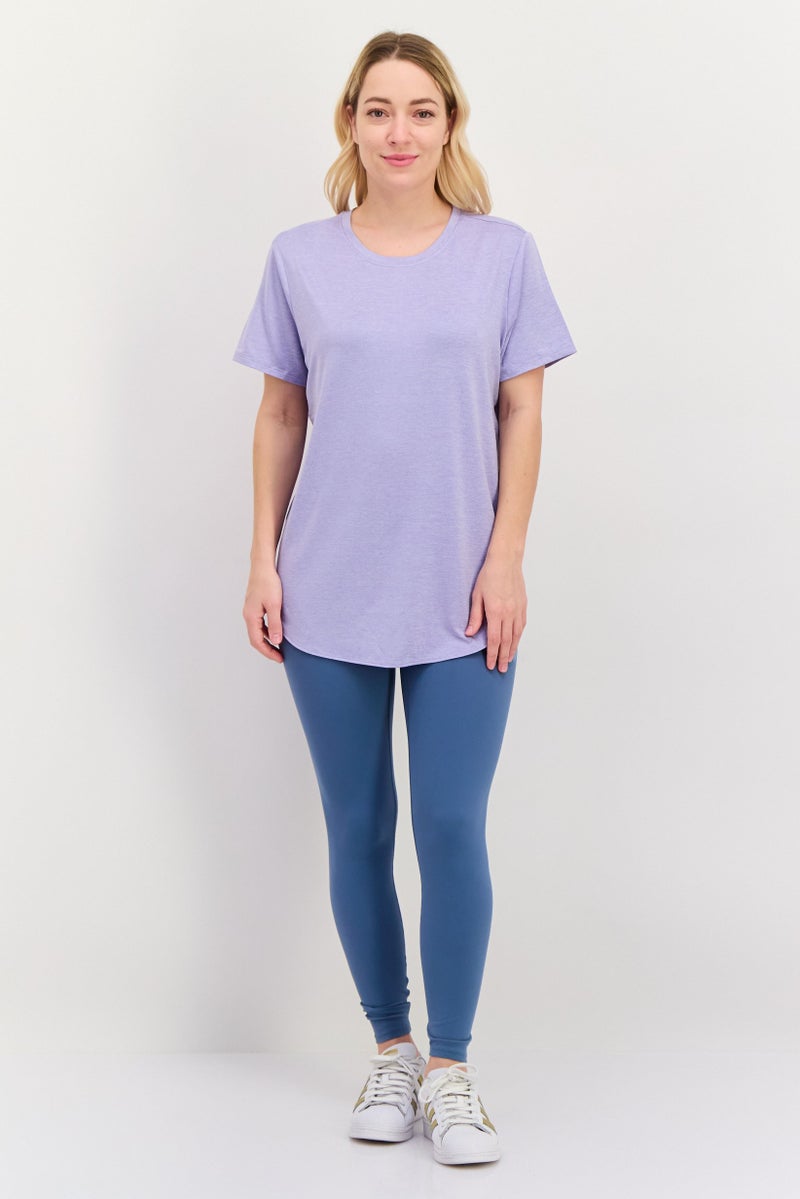 SKECHERS Women Sportswear Fit Short Sleeve Outdoor T-Shirt, Lavender - Image 3