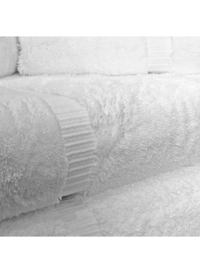 Towel Bazaar Premium Cotton Super Soft and Absorbent Turkish Towels 8Piece Towel Set White - Image 3