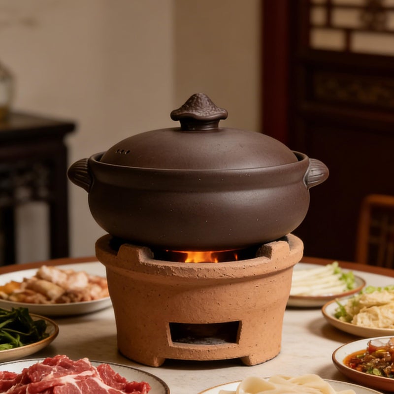 SILINE 3.2L Natural Unglazed Earthenware Casserole,Yixing Zisha Clay Pot for Cooking, Healthy Slow Cooker for Soup, Stew, Rice -Zini,Purple - Image 4
