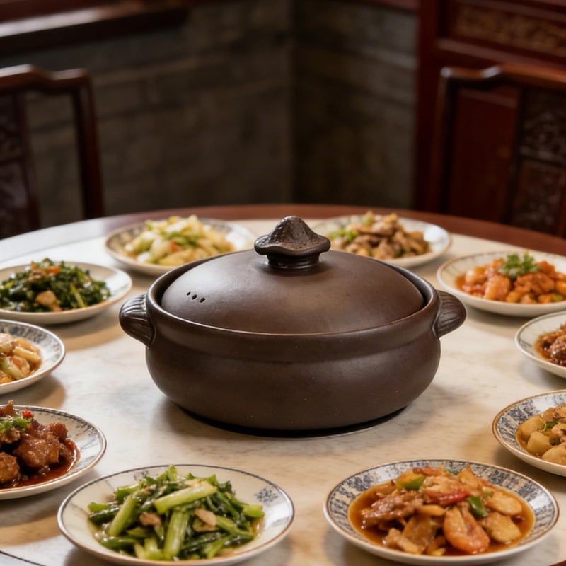 SILINE 3.2L Natural Unglazed Earthenware Casserole,Yixing Zisha Clay Pot for Cooking, Healthy Slow Cooker for Soup, Stew, Rice -Zini,Purple - Image 5