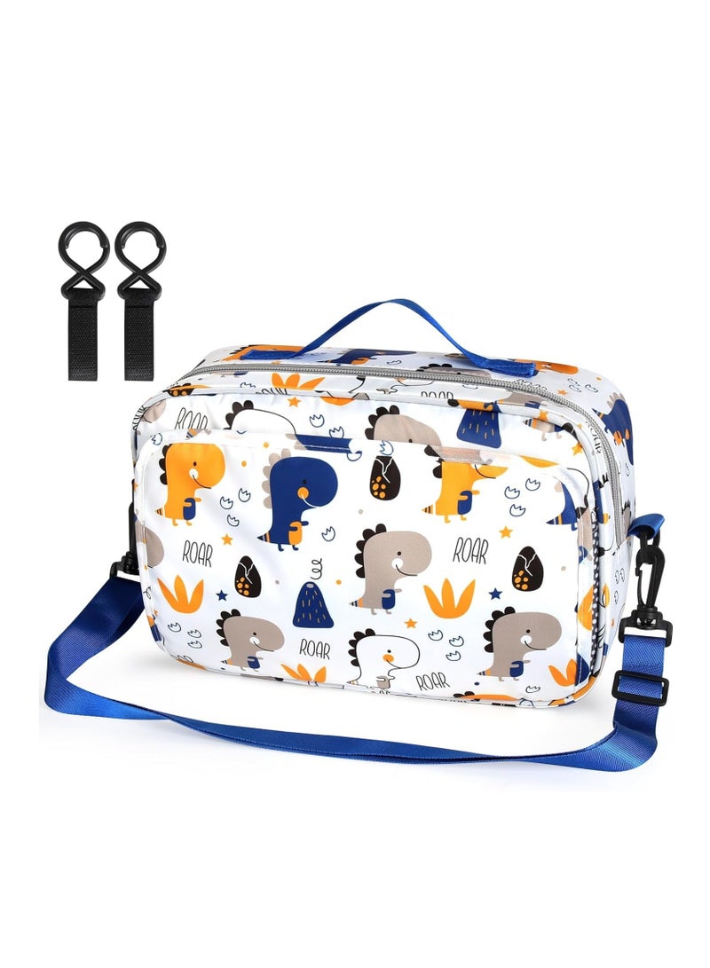 Excefore Stroller Organizer, Universal Stroller Cup Holder Organizer Caddy with Insulated Cup Holder Pocket, Dual Purpose Large Capacity Stroller Organizer - Image 2