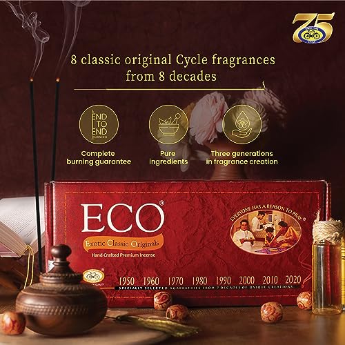 Cycle Pure Eco Handcrafted Premium Incense, Pack of 2, 7 Fragrances, Woody, Sandal, Floral, Fruity, Rose Incense for Festivals, Gifting, Special Occasions - Image 3