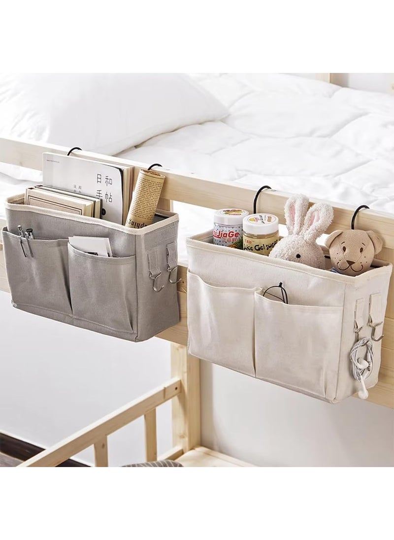 DD RETAILS DD Retails Multifunctional Bedside Hanging Storage Bag Bedroom Caddy Organizer With Pockets Cabinet Hanging Pocket For Bunk And Hospital Beds Dorm Rooms Bed Crib Bed Rails Bedside Storage Bag  - Image 2