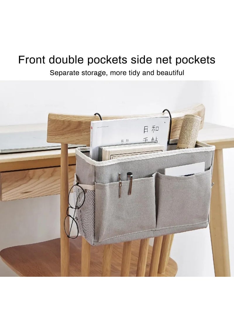 DD RETAILS DD Retails Multifunctional Bedside Hanging Storage Bag Bedroom Caddy Organizer With Pockets Cabinet Hanging Pocket For Bunk And Hospital Beds Dorm Rooms Bed Crib Bed Rails Bedside Storage Bag  - Image 4