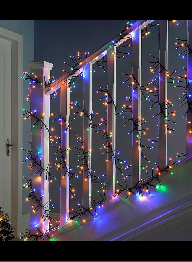 جيهام ضوء خارجي رمضاني 23 متر 300 LED متعدد الألوان LED ضوء خرافي خارجي مقاوم للماء لديكور رمضان ضوء ستارة للمنزل والديكور الخارجي ضوء متعدد الأوضاع يعمل - Image 1