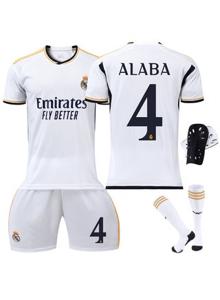 2024 Real Madrid Home Kit Number 4 Set (Adult) - Includes Jersey, Socks, and Shin Guards - pzsku/Z1E3FE84F57DA5A97FA2CZ/45/_/1726300140/d3de11cd-563b-443a-a280-8f4dd6969917