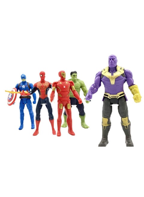 Avengers Toy Set Super Hero Avengers Kids Toy Set of 5 Super Hero Action Figure for Boys Kids Children Best Gift for Birthday (Multicolor)