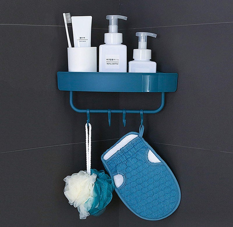MEZON Wall Mounted Kitchen Hanging Plastic Rack Storage Organizer Multicolour - Image 1
