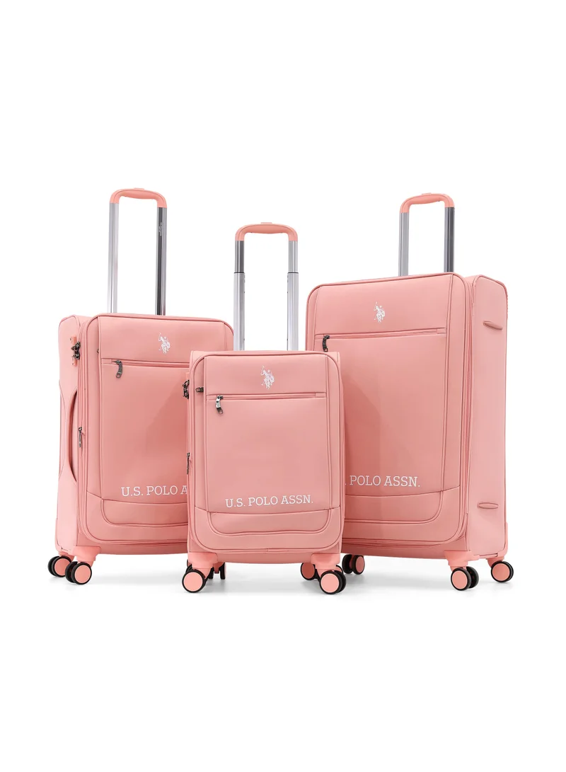 U.S. Polo Assn. U.S. Polo Assn. 3-Piece Softshell Luggage Set | 20" 24" 28" Spinner Suitcases with TSA Lock - Complete Travel System