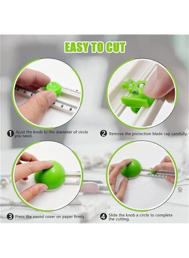 RYNX Circular Paper Cutter Rotary Trimmer Craft Supplies Green Card Cutters - Image 5