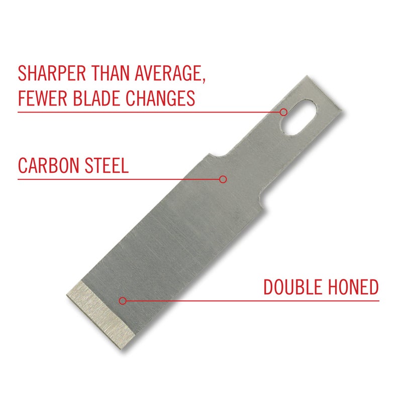 Excel Blades #17 Chisel Blades â€“ 100 Pack Carbon Steel Chisel Replacement Blades - Heavy Duty Craft Knives Blade Set For Precision Chiseling, Shaving, Carving & Trimming â€“ Made in USA - Image 3