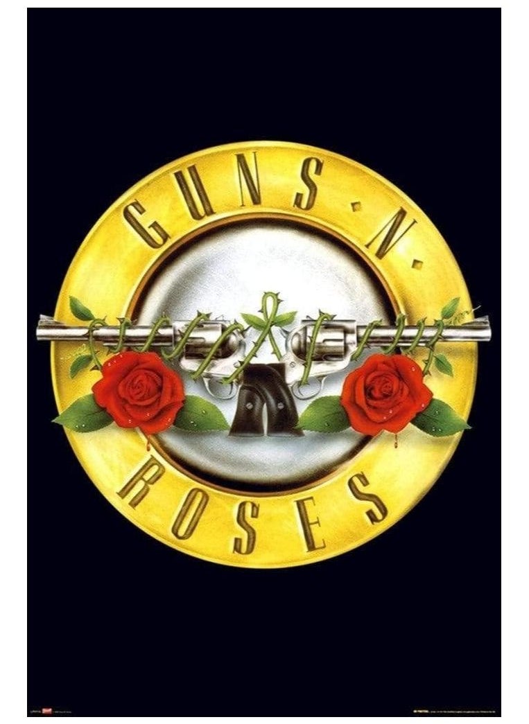 GB Eye Guns and Roses Logo Printed Maxi Poster 61cm x 91.5cm Ideal Artwork for Wall Home Office Decor Officially Licensed Merchandise 