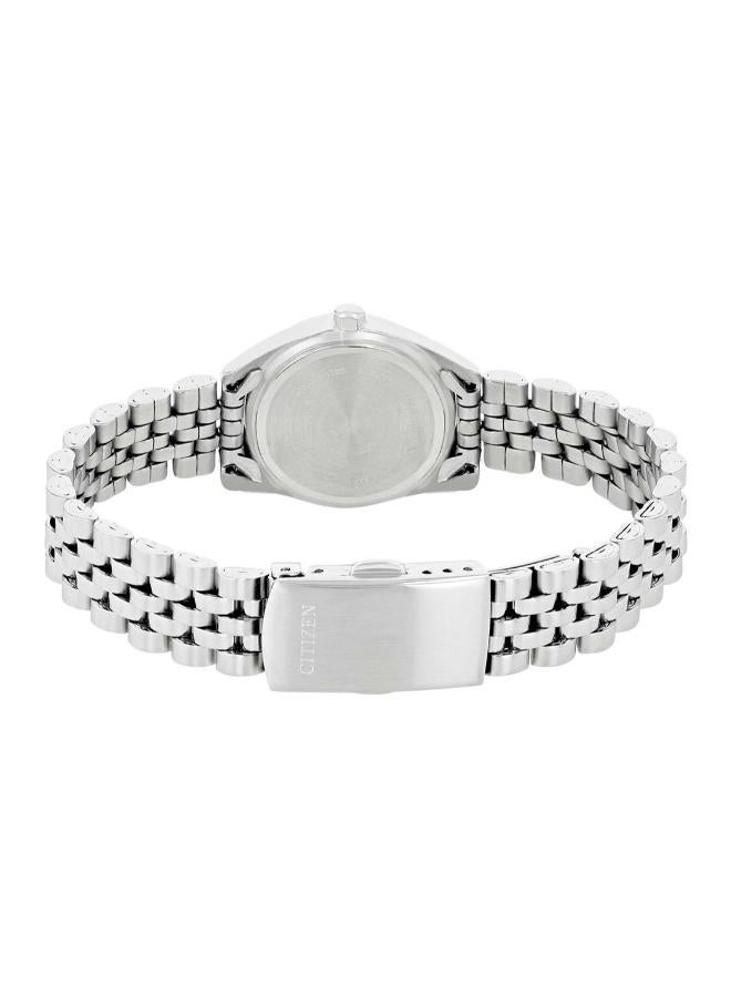 سيتيزن ساعة نسائية كوارتز فضية بحزام ستانلس ستيل - Image 3