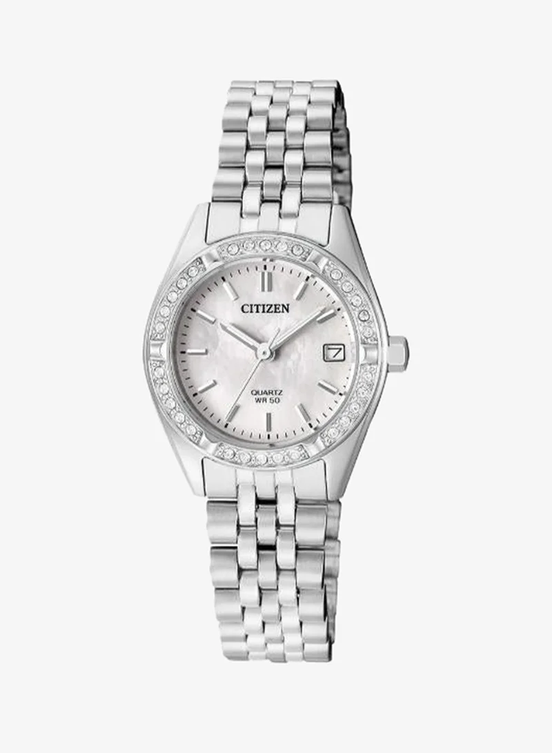 Citizen Women's Quartz Women Silver Stainless Steel Strap Strap - EU6060-55D