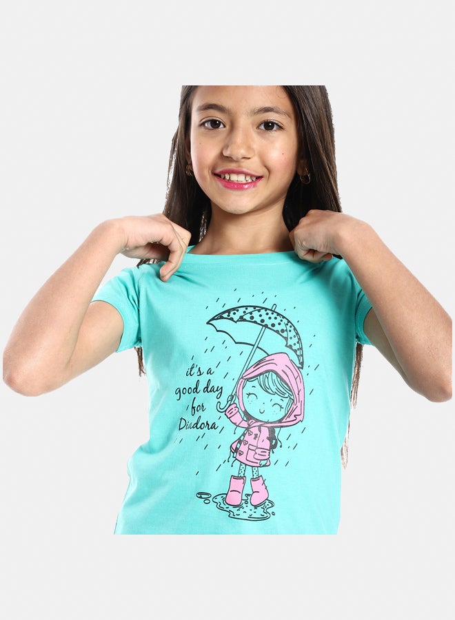 DIADORA Girls Cotton Printed T-Shirt - Image 4