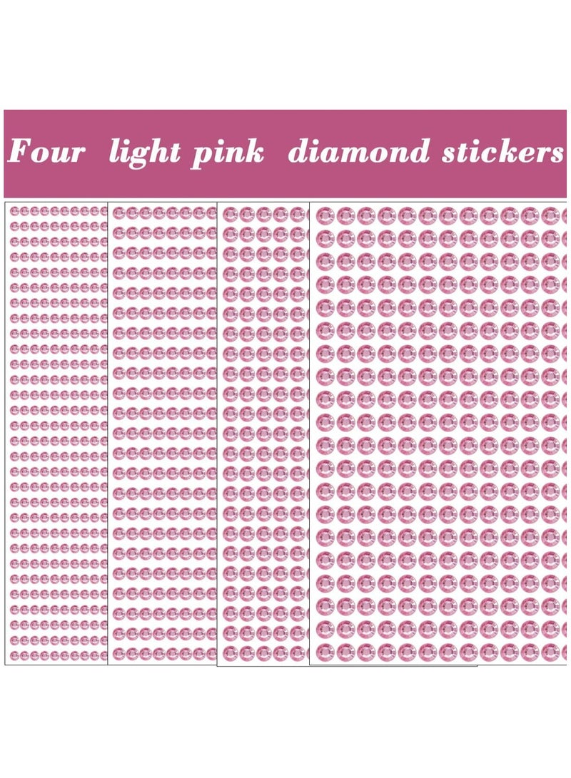 1799 Pcs 4 Sheets Rhinestone Stickers 3/4/5/6 mm Self Adhesive Rhinestones Gems for Face Eyes Makeup Hair Body - Image 2
