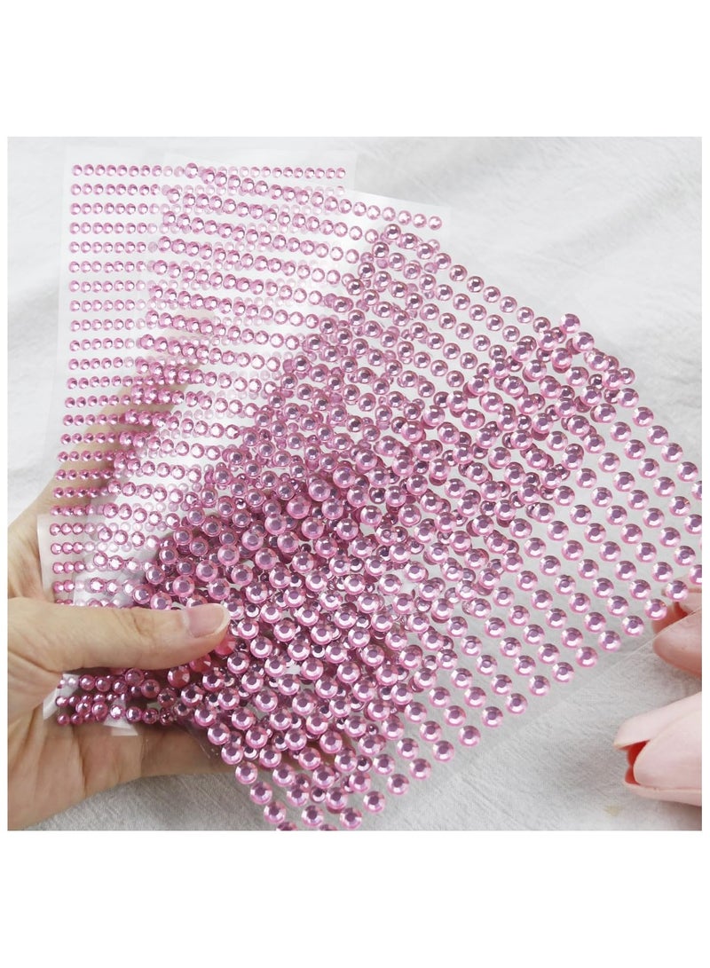 1799 Pcs 4 Sheets Rhinestone Stickers 3/4/5/6 mm Self Adhesive Rhinestones Gems for Face Eyes Makeup Hair Body - Image 4