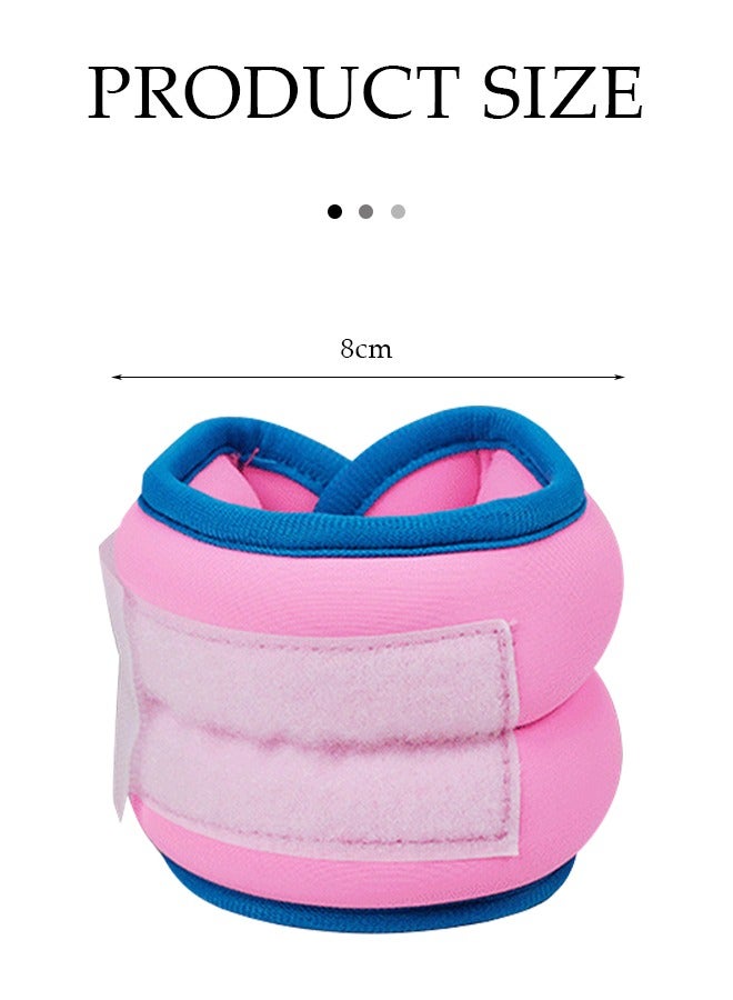 DUNISO طقم أوزان كاحل 2 قطعة لأوزان الساق والذراع والمعصم مع حزام قابل للتعديل للنساء والرجال لليوغا والمشي والجري والرقص واللياقة البدنية (وردي) - Image 2