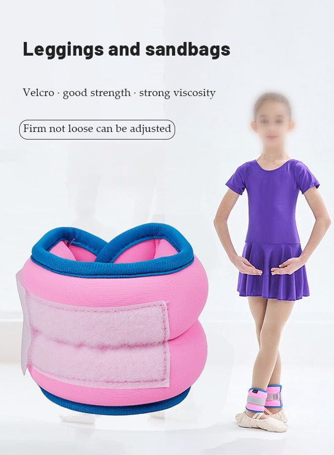 DUNISO طقم أوزان كاحل 2 قطعة لأوزان الساق والذراع والمعصم مع حزام قابل للتعديل للنساء والرجال لليوغا والمشي والجري والرقص واللياقة البدنية (وردي) - Image 3