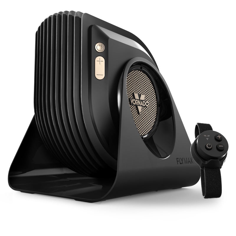 Vornado FLY MAX High Velocity Fitness Floor Fan, Omnidirectional Remote with Equipment Straps, 4 Speed Settings, Adjustable Tilt, Whole Room Circulation, Powerful Fan for Training Sessions, Black - Image 1