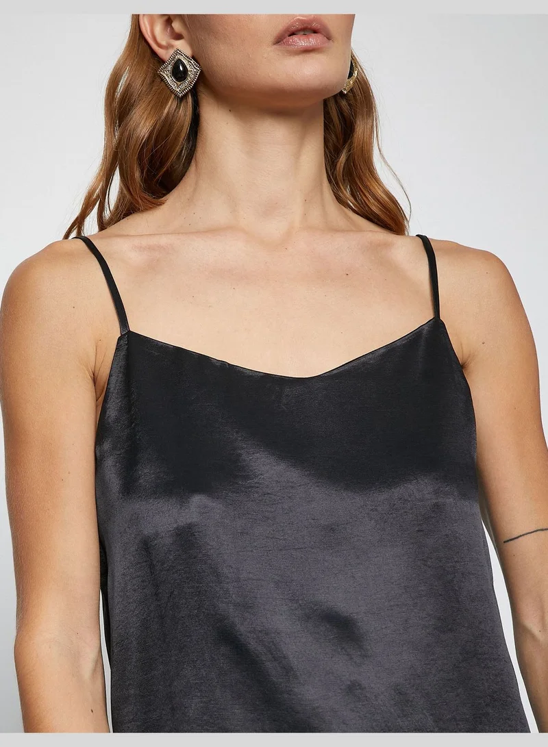 كوتون Strappy Satin Blouse