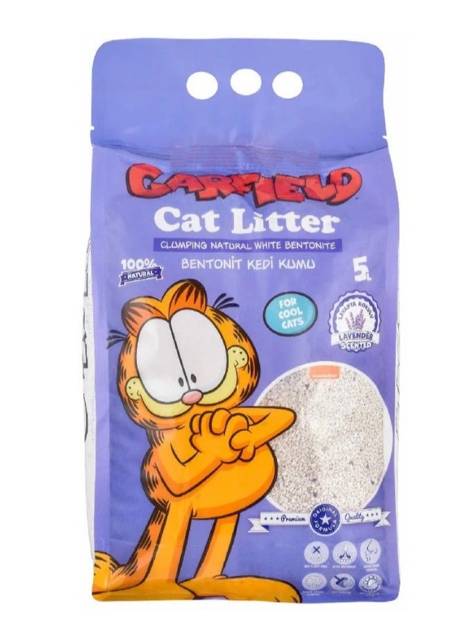 White Bentonite Clumping Cat Litter Lavender Scent 5L