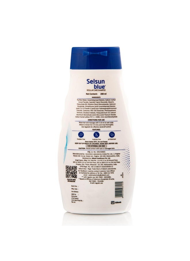 Selsun blue - Regular Care Shampoo, 200 Ml, Helps Control Dandruff - Image 1