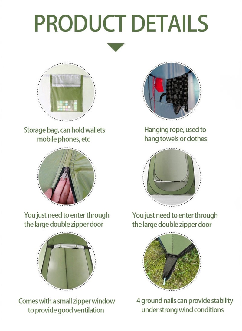 Manhua Outdoor changing clothes,shower tents,campsite toilets,pop-up rooms,privacy shelters,multi-purpose folding windproof and rainproof shower toilets - Image 5