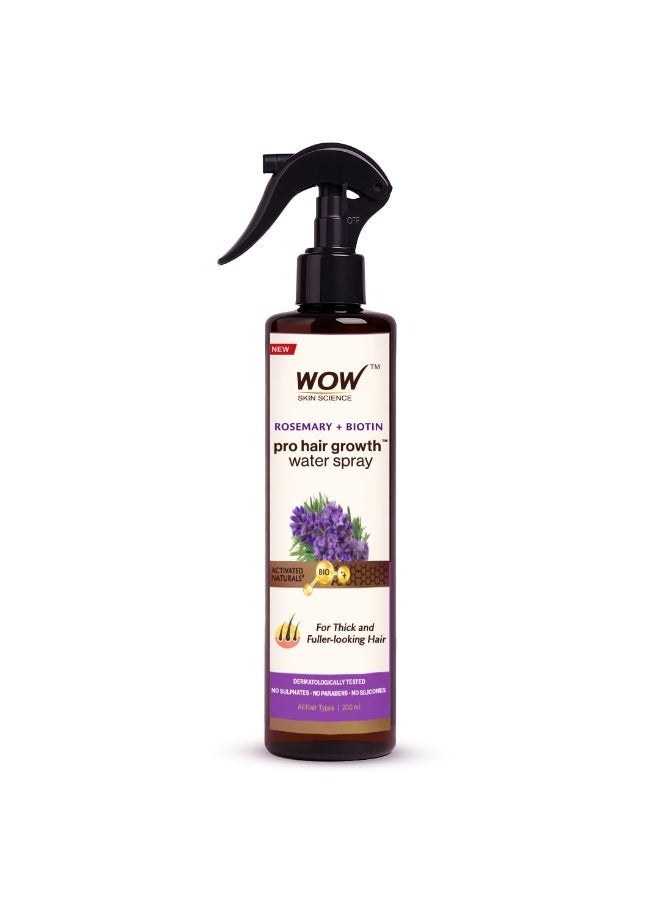 WOW Skin Science Rosemary + Biotin Pro Hair Growth Water Spray | Thicker & Fuller Hair | Rosemary Water For Hair Growth | No Parabens, Sulphates or Silicones | 200 ml - Image 1