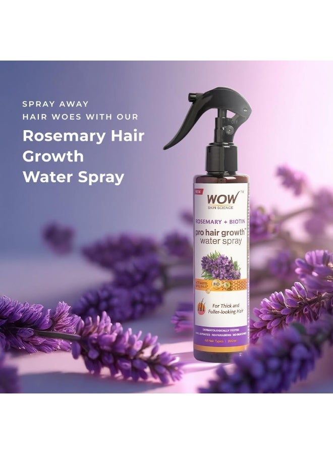 WOW Skin Science Rosemary + Biotin Pro Hair Growth Water Spray | Thicker & Fuller Hair | Rosemary Water For Hair Growth | No Parabens, Sulphates or Silicones | 200 ml - Image 4