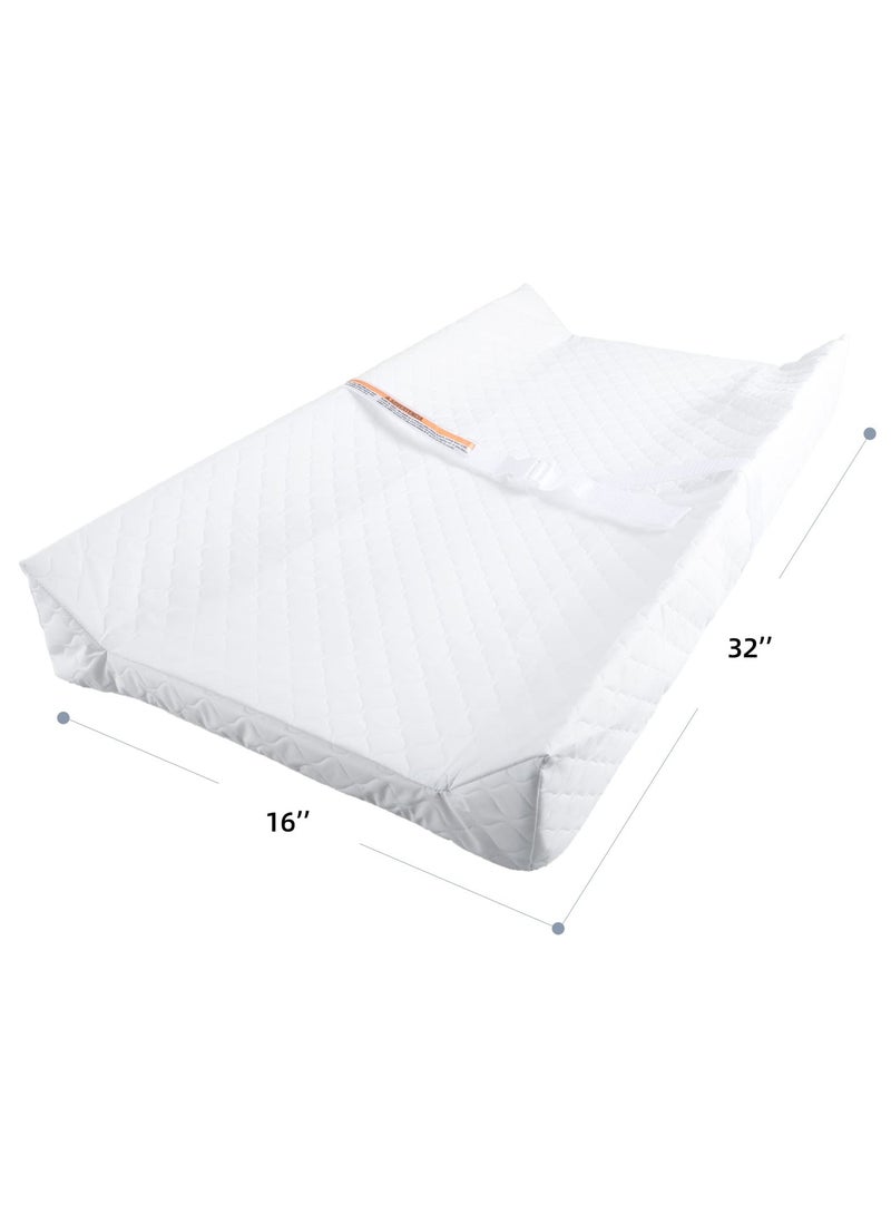 كي واي دي حصيرة تغيير الحفاضات بتصميم محدب مضاد للماء لتغيير الحفاضات على أعلى الخزانة أو طاولة تغيير الحفاضات للأطفال، غطاء قابل للغسل - Image 2