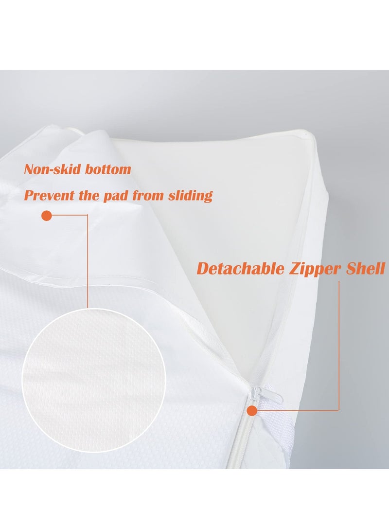 كي واي دي حصيرة تغيير الحفاضات بتصميم محدب مضاد للماء لتغيير الحفاضات على أعلى الخزانة أو طاولة تغيير الحفاضات للأطفال، غطاء قابل للغسل - Image 4