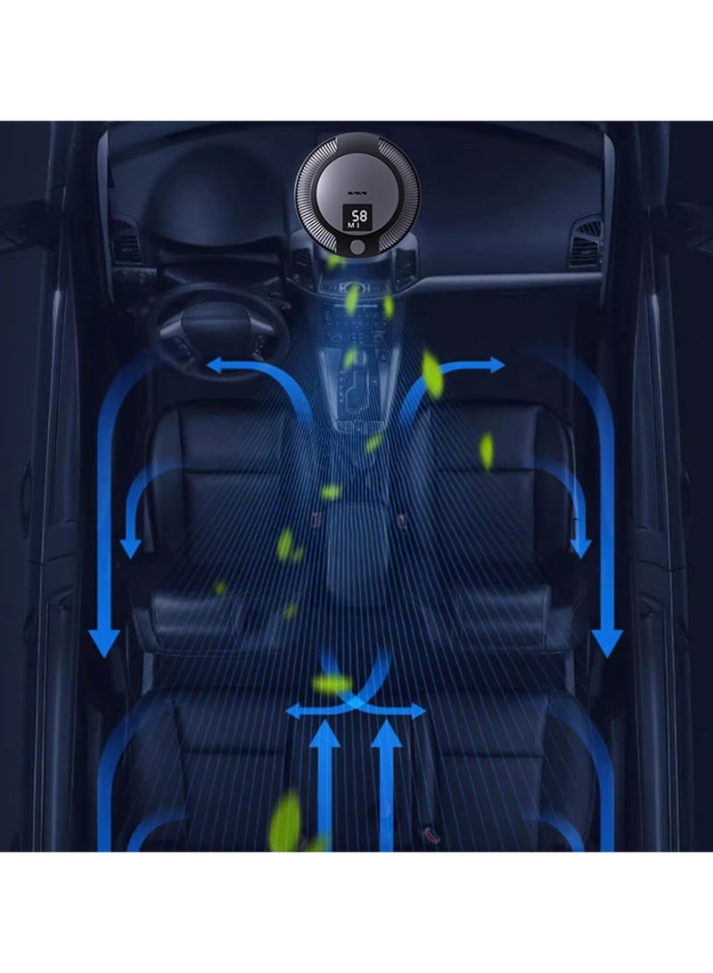 عام منقي هواء للثلاجة قابل لإعادة الشحن، تصميم بشاشة، 3 سرعات، منقي هواء محمول صغير لتعطير السيارة وغرفة النوم وخزانة الأحذية والثلاجة - Image 4