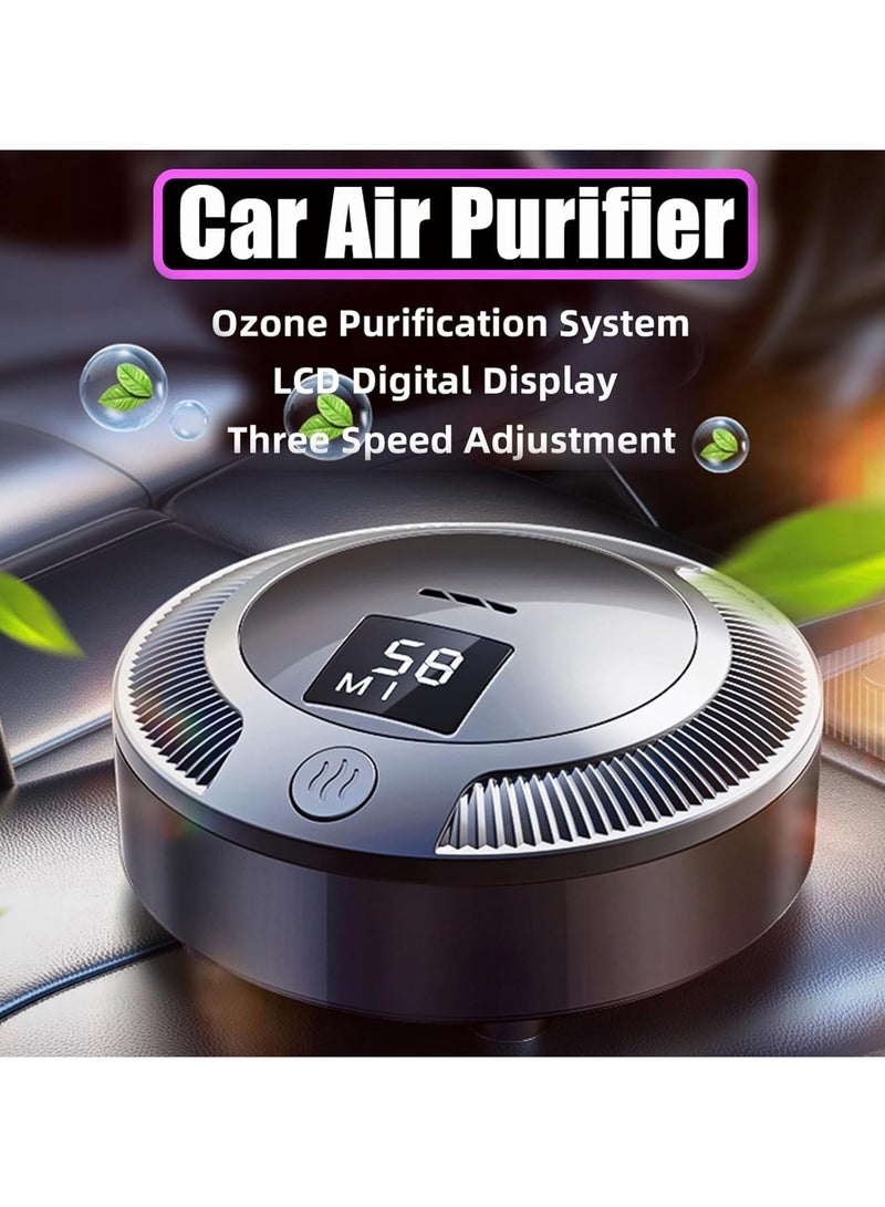 عام منقي هواء للثلاجة قابل لإعادة الشحن، تصميم بشاشة، 3 سرعات، منقي هواء محمول صغير لتعطير السيارة وغرفة النوم وخزانة الأحذية والثلاجة - Image 5