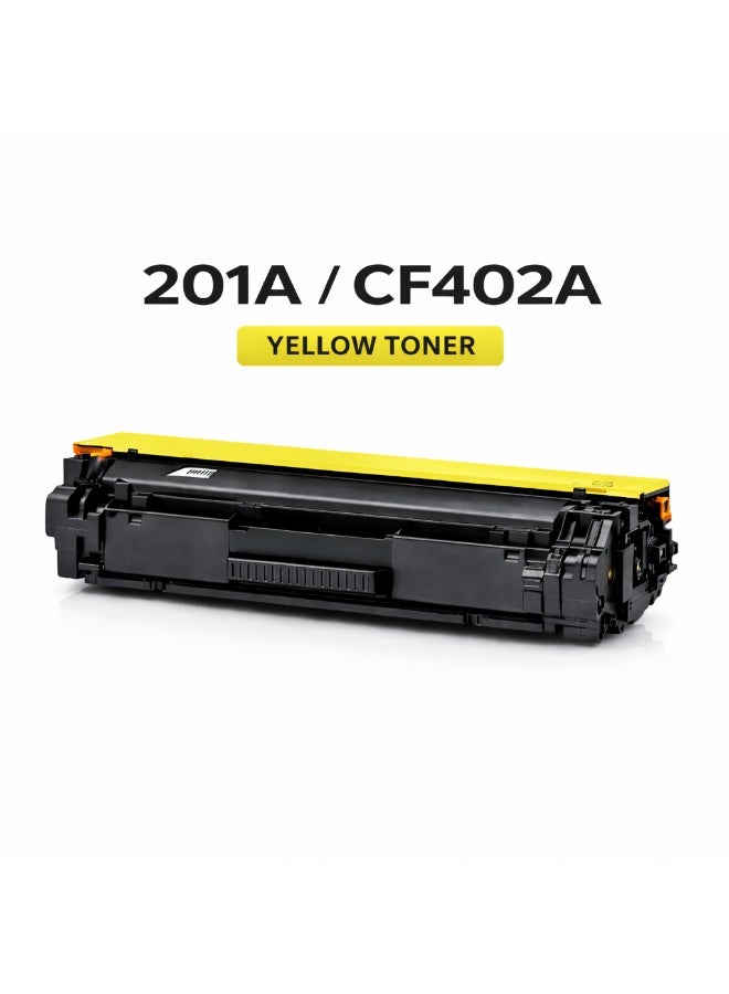 مالتي كلر خرطوشة حبر متوافقة HP 201A CF402A أصفر – حبر ليزر عالي الجودة - Image 1