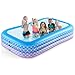 Sunrio 2025 Upgrade Inflatable Pool for Kids and Adults1207222 FullSized Inflatable Swimming Pool Leakproof Blow Up Above Ground for Backyard Outdoor Garden Summer Water Party Blue - Image 3