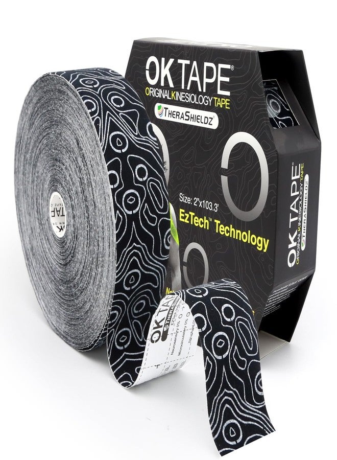 OK TAPE Kinesiology Tape Bulk 103Feet, Pro Adhesive, Water-Resistant k Tape, Elastic Athletic Tape, Latex Free, Uncut, Black - Image 1