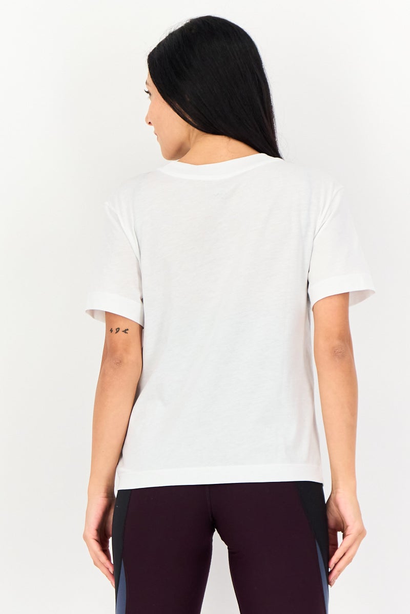 VANS Women Sportswear Fit Short Sleeve Outdoor T-Shirt, White - Image 3
