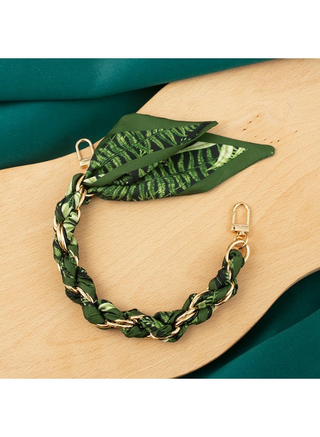 NIBEMINENT Beaded Phone Lanyard, Anti Lost Removable Wrist Strap, Creative Knitted Scarf Bracelet Pendant, Phone Keychain Lanyard, White