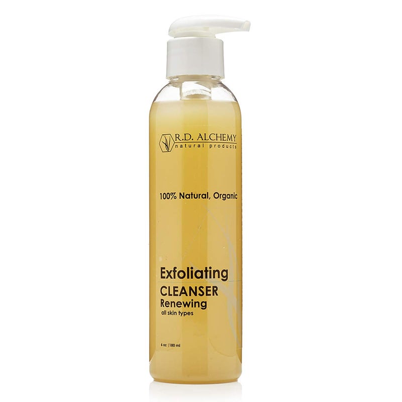 RD Alchemy - 100%  Natural & Organic Exfoliating Cleanser - Natural Face Wash for All skin Types. Sulfate Free, with AHAs Gently Cleanse Dirt, Oil and Makeup as it Exfoliates Dead Skin Making You GLOW! - Image 1