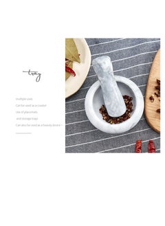 Bluejw Marble Granite Mortar And Pestle Grey  - Image 4