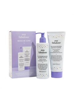 EVO Fabuloso - Brass Be Gone - Platinum Blonde Shampoo & Conditioner Duo - Nourishing Hair Treatment For Dry Hair & Instant Colour Boost  - Image 1