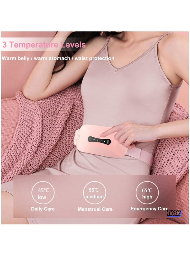 TIGER Portable Cordless Heating Pad for Cramps & Pain Relief – 5 Heat Levels & 7 Massage Modes – Menstrual Heating Pad for Back or Belly – Ideal for Women & Girls – Rechargeable, Convenient, and Comfortable Relief for Period Cramps, Stomach Pain, and Muscle Tension - Image 2