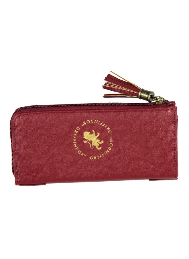 Bioworld Harry Potter Wallet Designer Hogwarts Gryffindor House Zipper Clutch Faux Leather Wallet For Women - Image 2