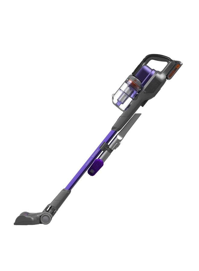 BLACK+DECKER 4-in-1 Cordless Stick Vacuum Cleaner, 18V, 1.5Ah Battery, 55-Minute Runtime, 38 Air Watts Suction Power, 650ml Dustbowl, Ideal for Pet Owners, Lightweight Design, Easy Storage 500 ml 27 W BDPSE1815P-QW ‎Titanium/Purple - Image 4