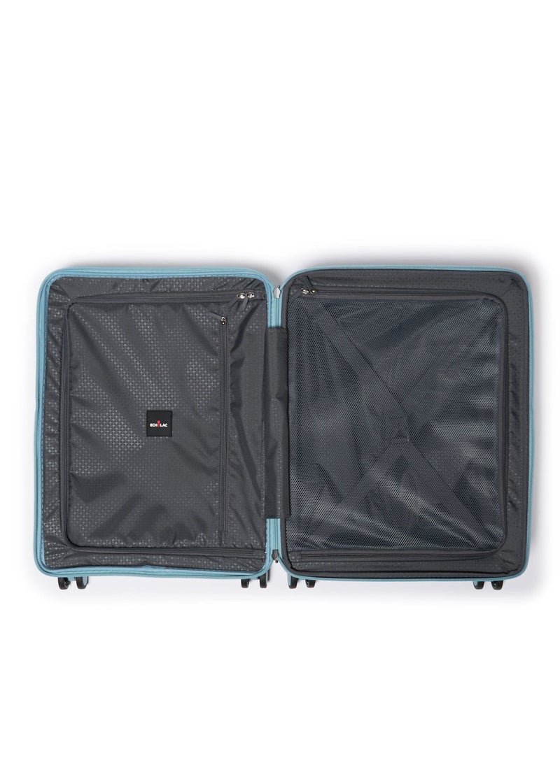 Echolac Pusion 55cm Hardcase Expandable 4 Double Wheel Cabin Luggage Trolley Blue - Image 5