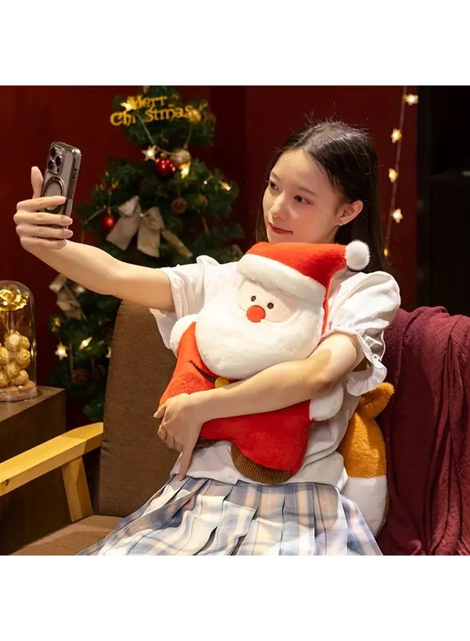 Christmas Tree Plush Snowman Santa Claus Soft Stuffed Toy Red Hat Scarf Home Decor Pillow - Image 5